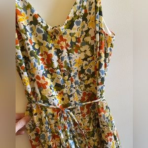 Floral Spaghetti Strap Dress- Size Small